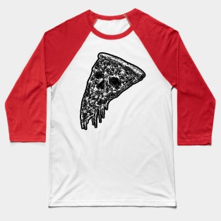 Pizza Skull Baseball T-Shirt